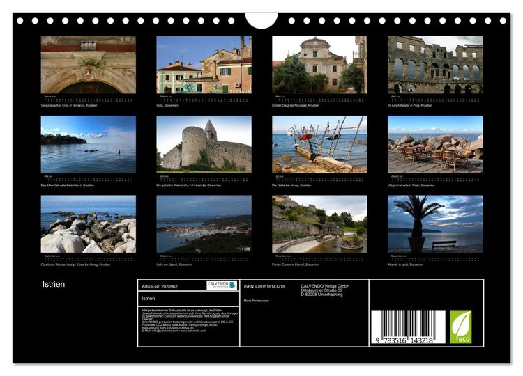 Produktbild: Istrien (Wandkalender 2026 DIN A4 quer), CALVENDO Monatskalender