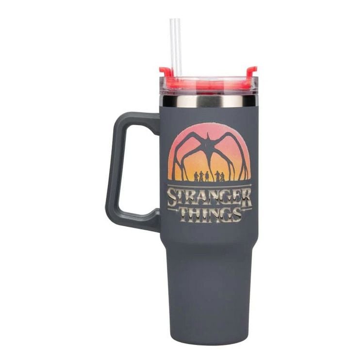 Produktbild: Stranger Things 900ml Trinkflasche mit Strohhalm