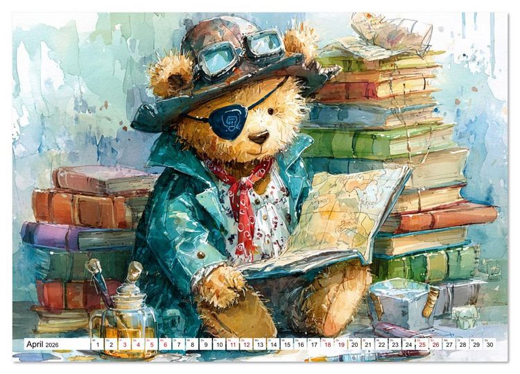 Produktbild: Das geheime Leben flauschiger Freunde (Tischkalender 2026 DIN A5 quer), CALVENDO Monatskalender