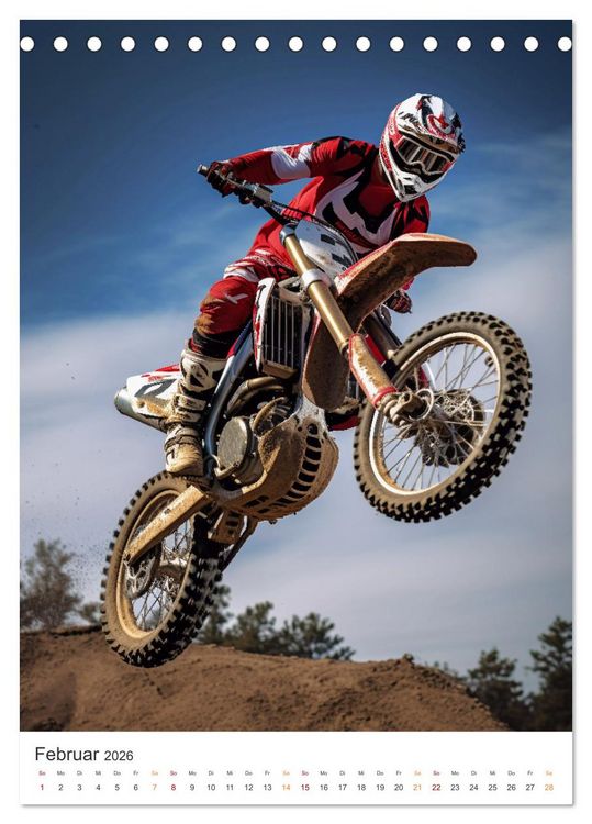 Produktbild: Motocross - Mit Leib und Seele dabei (Tischkalender 2026 DIN A5 hoch), CALVENDO Monatskalender