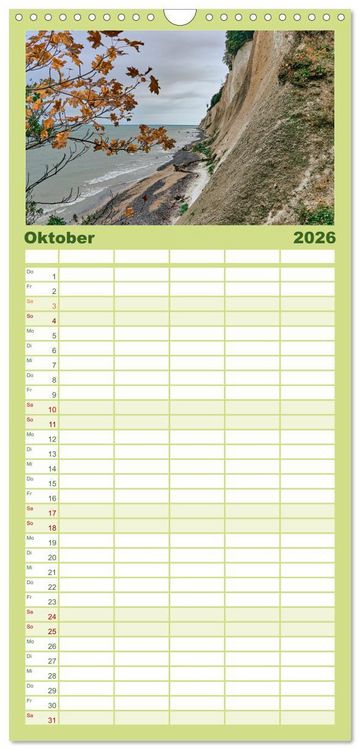 Produktbild: Familienplaner 2026 - K&uuml;stenregionen Deutschland mit 5 Spalten (Wandkalender, 21 x 45 cm) CALVENDO