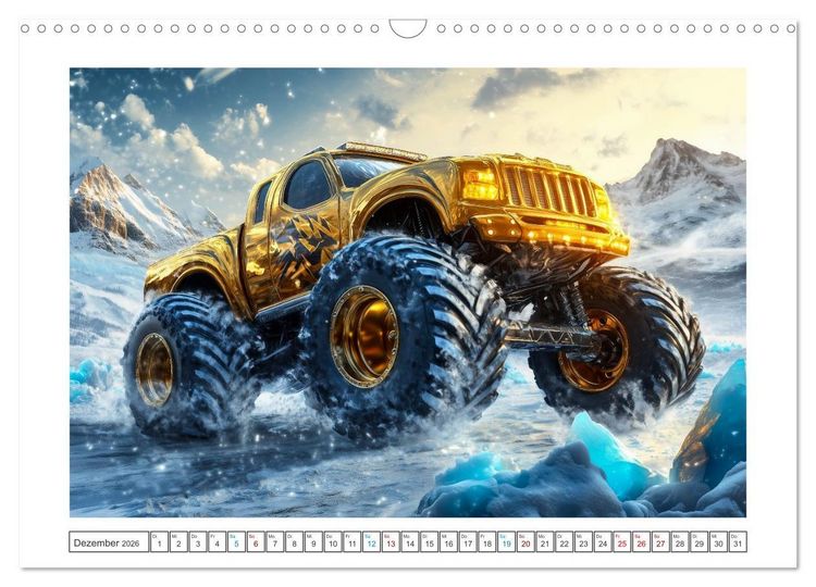 Produktbild: Die Macht der Monstertrucks (Wandkalender 2026 DIN A3 quer), CALVENDO Monatskalender