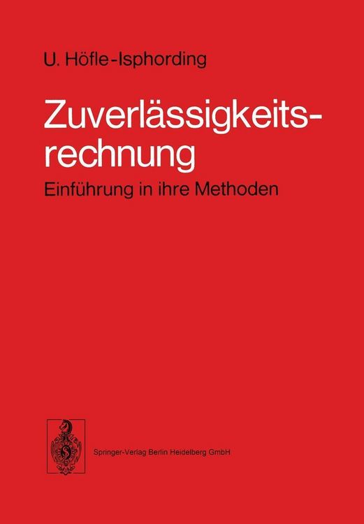 Produktbild: Zuverl&auml;ssigkeitsrechnung