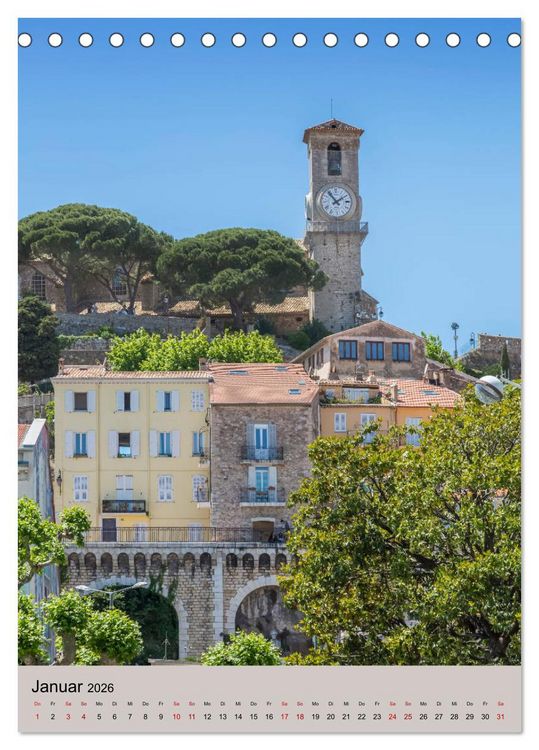 Produktbild: C&Ocirc;TE D&rsquo;AZUR Cannes, Monaco und Nizza (Tischkalender 2026 DIN A5 hoch), CALVENDO Monatskalender