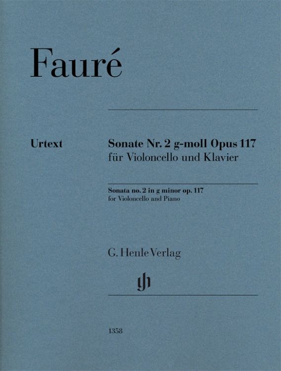 Produktbild: Gabriel Faur&eacute; - Violoncellosonate Nr. 2 g-moll op. 117