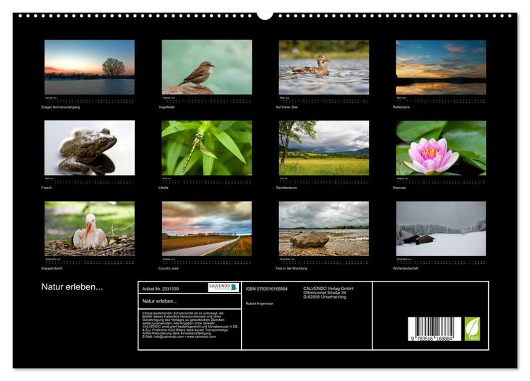 Produktbild: Natur erleben... (hochwertiger Premium Wandkalender 2026 DIN A2 quer), Kunstdruck in Hochglanz