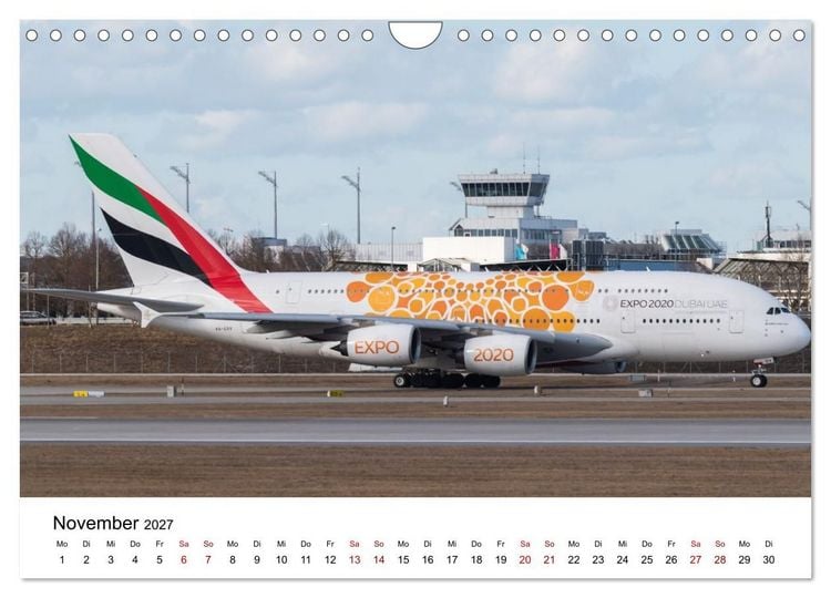 Produktbild: Airbus A380 - K&ouml;nig der L&uuml;fte (Wandkalender 2027 DIN A4 quer), CALVENDO Monatskalender