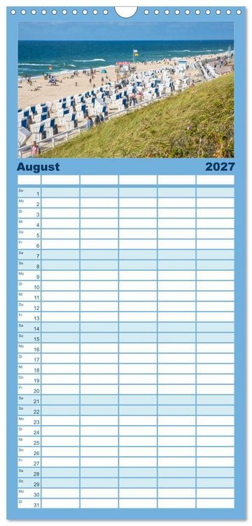 Produktbild: Familienplaner 2027 - Sylt s&uuml;chtig mit 5 Spalten (Wandkalender, 21 x 45 cm) CALVENDO