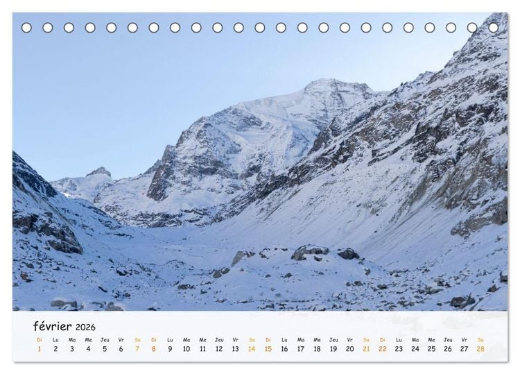 Produktbild: Sc&egrave;nes de cimes (Calendrier de bureau 2026 DIN A5 vertical), CALVENDO calendrier mensuel
