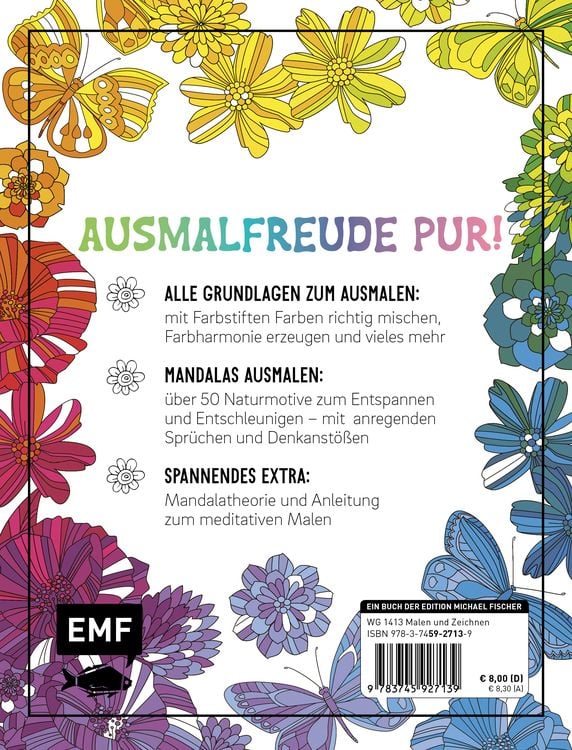 Produktbild: Colorful Mandala &ndash; Bl&uuml;ten und Schmetterlinge