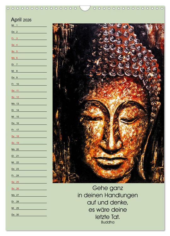 Produktbild: Lebensfreude Buddha (Wandkalender 2026 DIN A3 hoch), CALVENDO Monatskalender