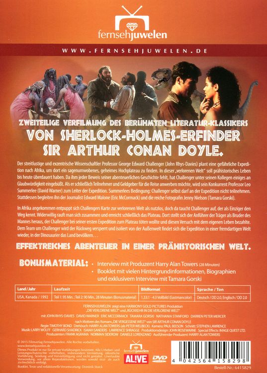 Produktbild: Die verlorene Welt/R&uuml;ckkehr in die verlorene Welt [2 DVDs]