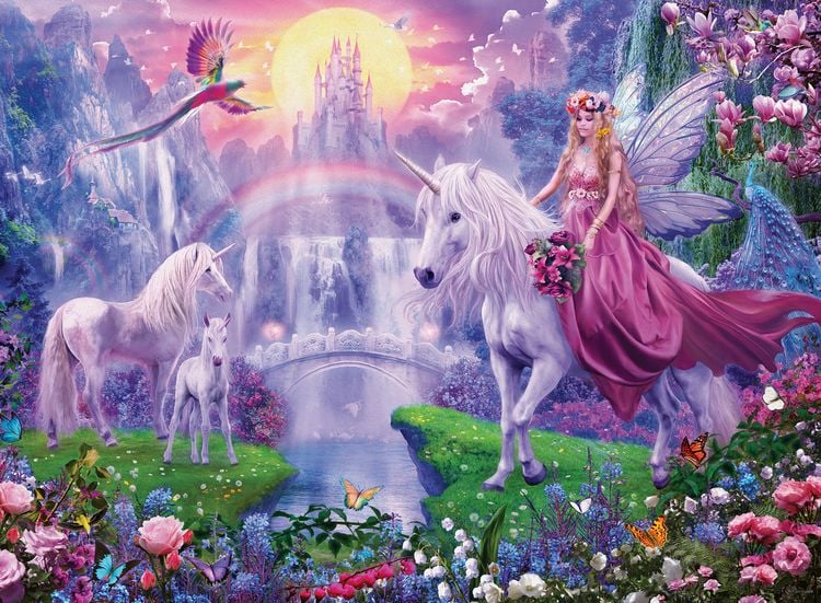 Produktbild: Puzzle Ravensburger Magische Einhornnacht 200 Teile XXL Color Starline