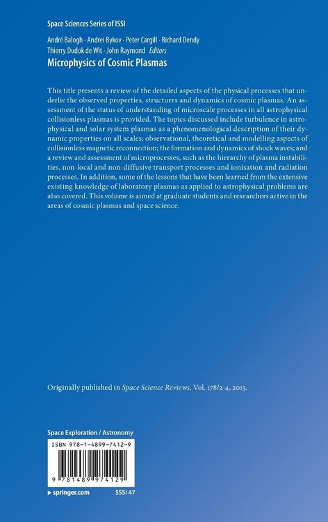 Produktbild: Microphysics of Cosmic Plasmas