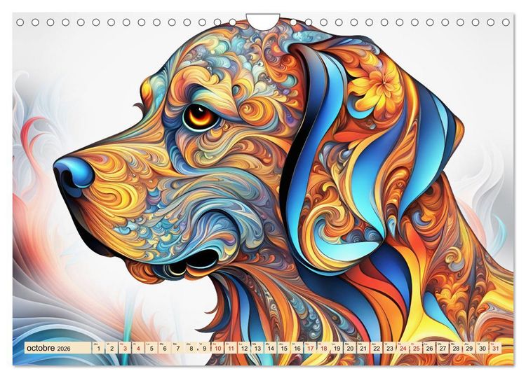 Produktbild: Les fractales animales (Calendrier mural 2026 DIN A4 vertical), CALVENDO calendrier mensuel