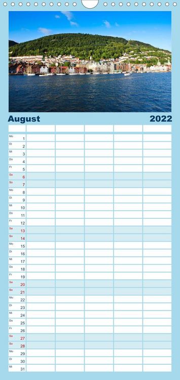 Produktbild: S&uuml;dnorwegen - Familienplaner hoch (Wandkalender 2022 , 21 cm x 45 cm, hoch)