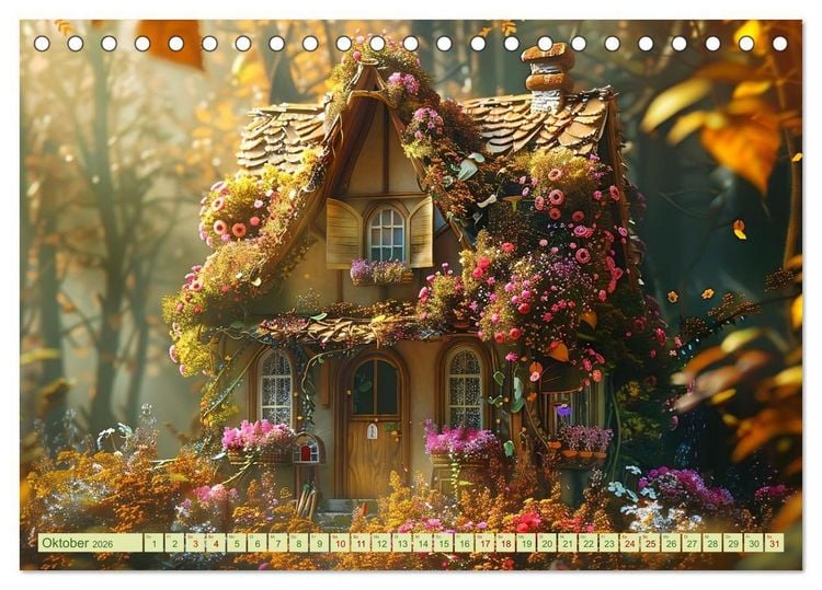 Produktbild: Das kleine H&auml;uschen im Wald (Tischkalender 2026 DIN A5 quer), CALVENDO Monatskalender