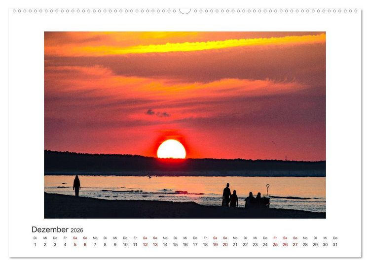 Produktbild: Usedom - ein Traumreiseziel (hochwertiger Premium Wandkalender 2026 DIN A2 quer), Kunstdruck in Hochglanz