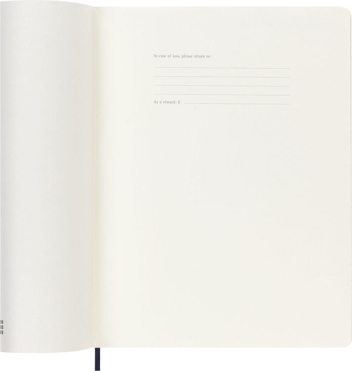 Produktbild: Moleskine 12 Monate Tageskalender 2027, XL, 1 Tag = 1 Seite, rechts linierte Seite, Weicher Einband, Saphir