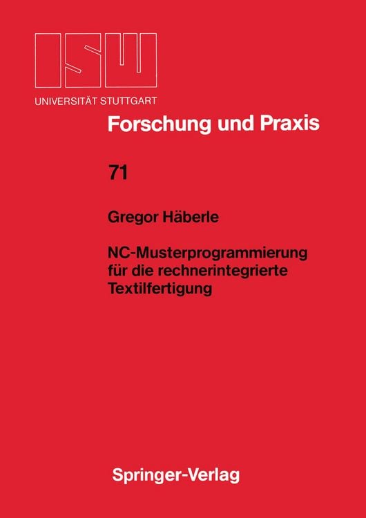 Produktbild: NC-Musterprogrammierung f&uuml;r die rechnerintegrierte Textilfertigung