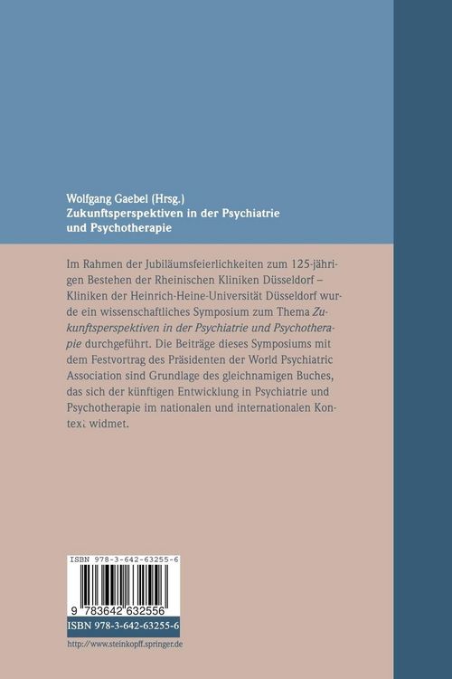 Produktbild: Zukunftsperspektiven in Psychiatrie und Psychotherapie