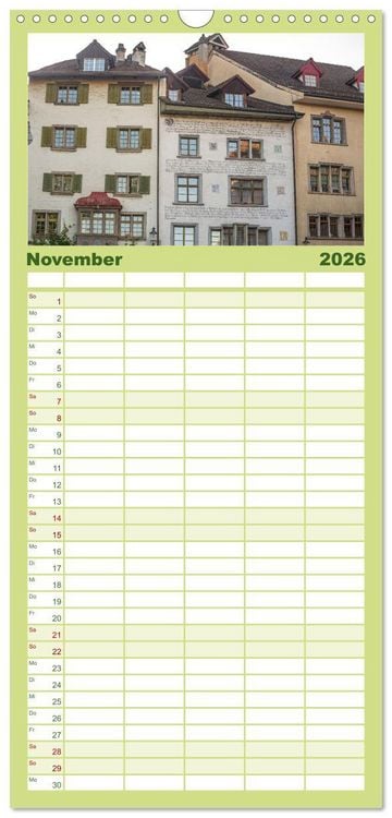 Produktbild: Familienplaner 2026 - Schaffhausen - n&ouml;rdlichste Stadt der Schweiz mit 5 Spalten (Wandkalender, 21 x 45 cm) CALVENDO