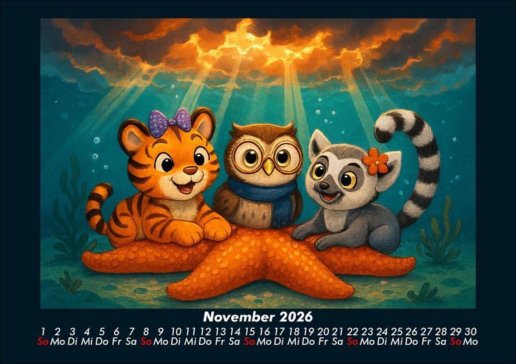 Produktbild: Tina, Ollie & Lulu - Unterwasserwelten 2026 Fotokalender DIN A5