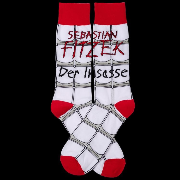 Produktbild: Sebastian Fitzek-Socken "Der Insasse" Gr&ouml;&szlig;e 41-46