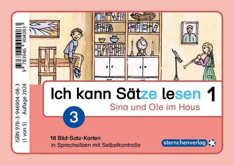 Produktbild: Ich kann S&auml;tze lesen Teil 1 - In Sprechsilben - 90 Bild-Satz-Karten mit Selbstkontrolle