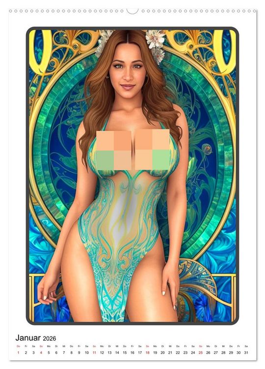 Produktbild: Modefantasien (hochwertiger Premium Wandkalender 2026 DIN A2 hoch), Kunstdruck in Hochglanz