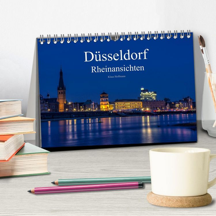 Produktbild: D&uuml;sseldorf - Rheinansichten (Tischkalender 2026 DIN A5 quer), CALVENDO Monatskalender