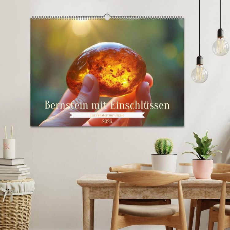 Produktbild: Bernstein mit Einschl&uuml;ssen (Wandkalender 2026 DIN A2 quer), CALVENDO Monatskalender