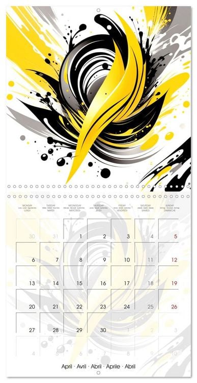 Produktbild: Essence de l'abstraction (Calendrier mural carr&eacute; 2026 30x30 cm) Calendrier double avec une page pour vos prises de notes