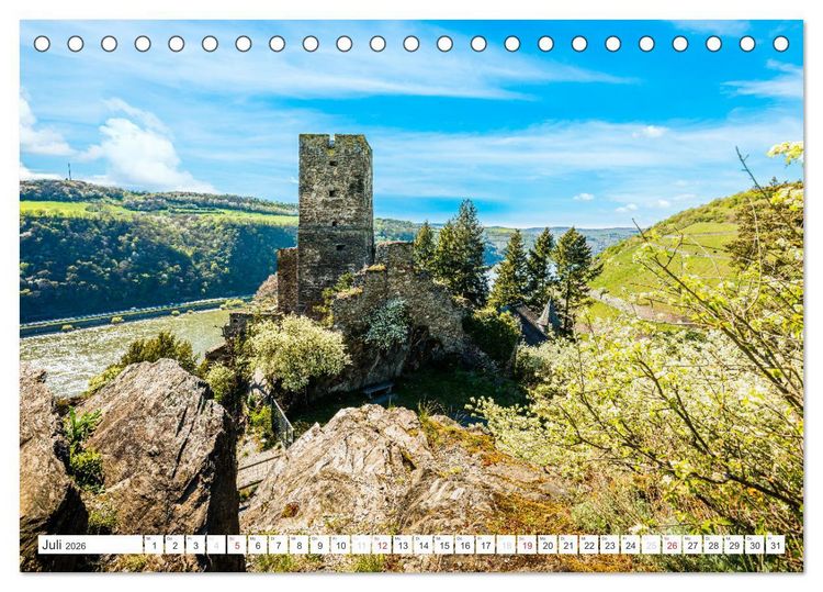 Produktbild: Kaub - Romantische Stadt am Rhein (Tischkalender 2026 DIN A5 quer), CALVENDO Monatskalender