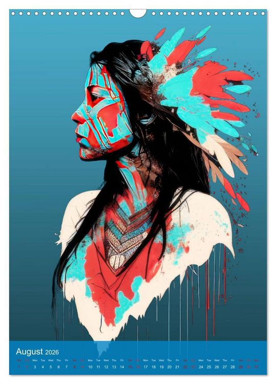 Produktbild: Native American Art (Wall Calendar 2026 DIN A3 portrait), CALVENDO 12 Month Wall Calendar