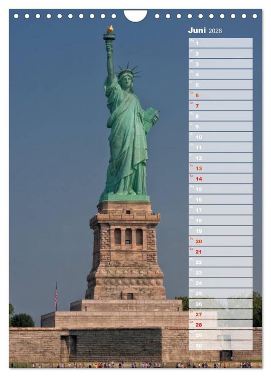 Produktbild: New York City Geburtstagskalender (Wandkalender 2026 DIN A4 hoch), CALVENDO Monatskalender