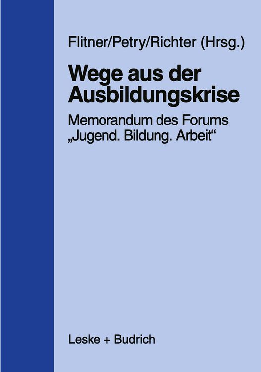 Produktbild: Wege aus der Ausbildungskrise