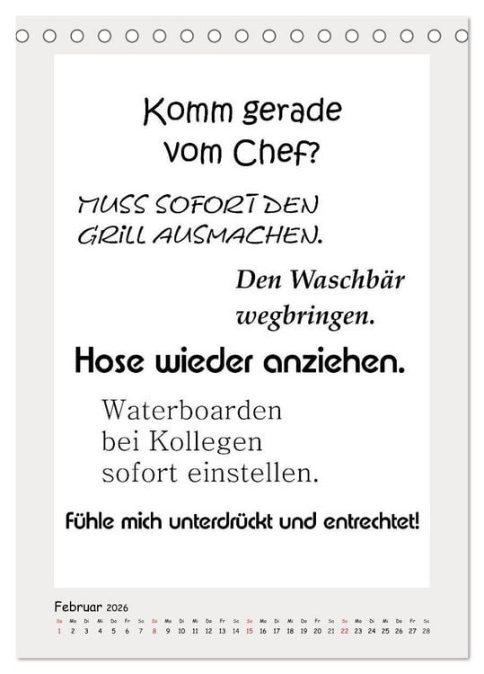 Produktbild: Spr&uuml;chekalender. Witziges f&uuml;rs B&uuml;ro (Tischkalender 2026 DIN A5 hoch), CALVENDO Monatskalender