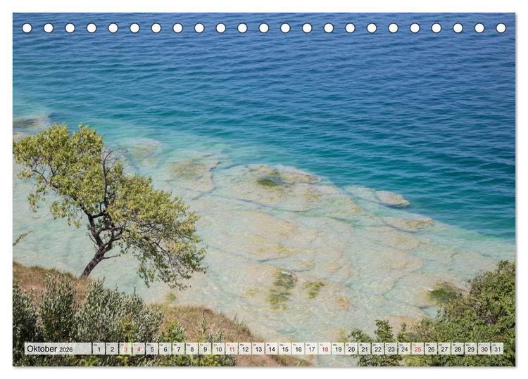 Produktbild: GARDASEE Die sch&ouml;nsten Uferpromenaden (Tischkalender 2026 DIN A5 quer), CALVENDO Monatskalender