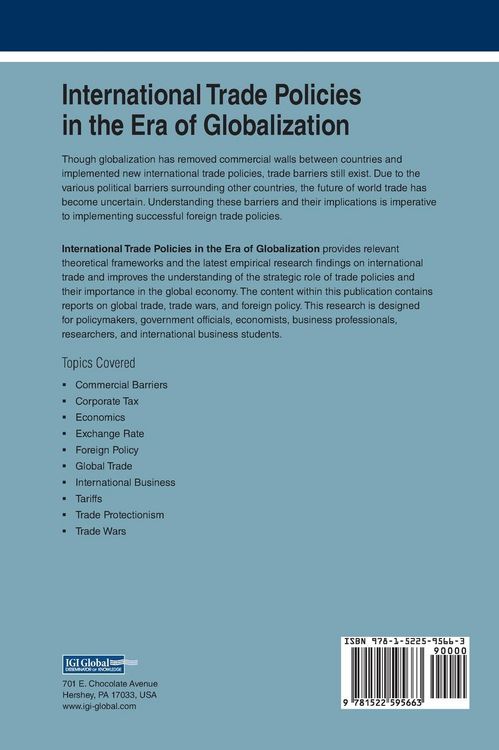 Produktbild: International Trade Policies in the Era of Globalization