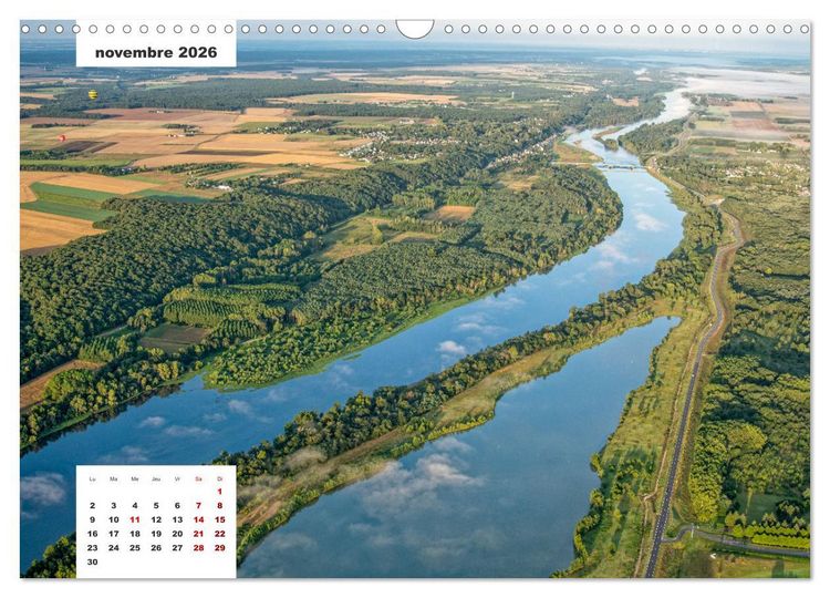 Produktbild: D&eacute;couverte de la Loire vue du ciel (Calendrier mural 2026 DIN A3 vertical), CALVENDO calendrier mensuel