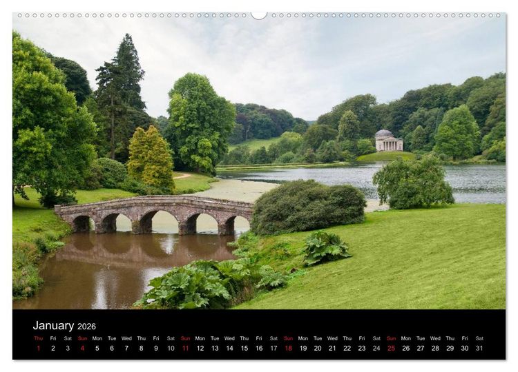 Produktbild: The Lovely Gardens of South England (High Quality Premium Wall Calendar 2026 DIN A2 landscape),CALVENDO 12 Month Wall Calendar