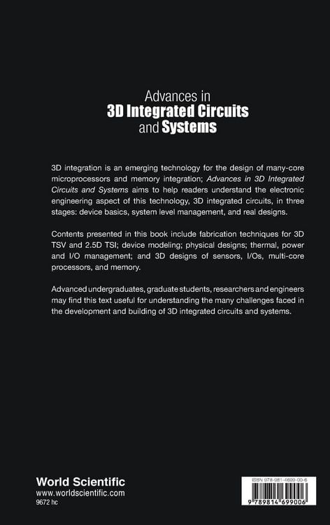 Produktbild: Advances in 3d Integrated Circuits and Systems