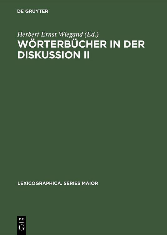 Produktbild: W&ouml;rterb&uuml;cher in der Diskussion II