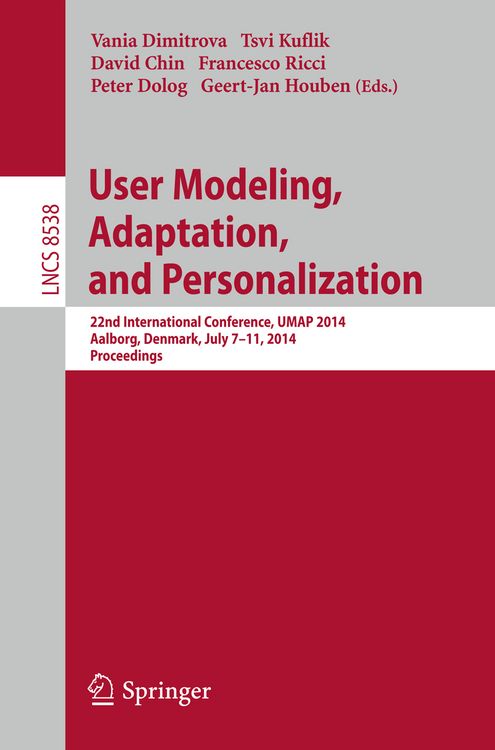 Produktbild: User Modeling, Adaptation and Personalization