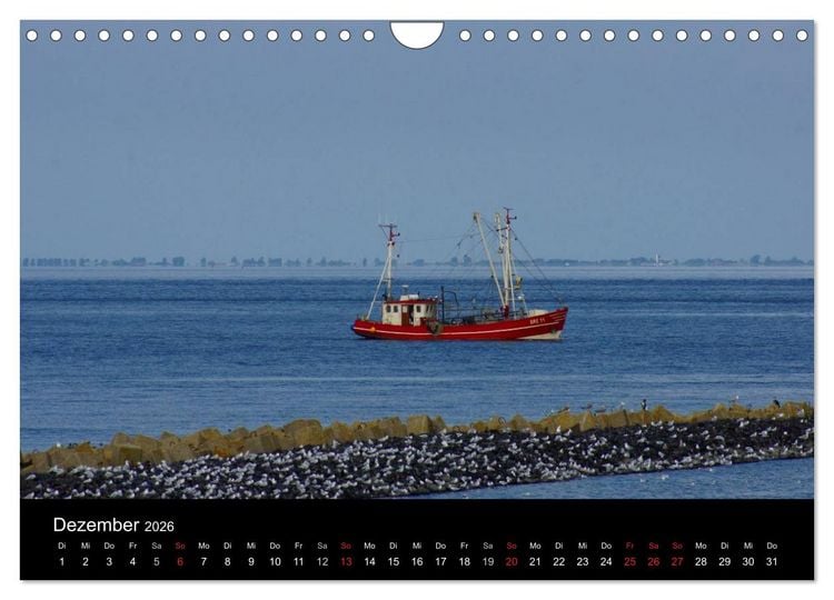 Produktbild: Cuxhaven an der Nordsee (Wandkalender 2026 DIN A4 quer), CALVENDO Monatskalender