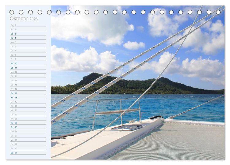 Produktbild: Katamaran-Tour (Tischkalender 2026 DIN A5 quer), CALVENDO Monatskalender