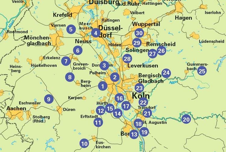 Produktbild: BVA RadLandLust K&ouml;ln und Rheinland, 30 Lieblings-Radtouren mit Knotenpunkten