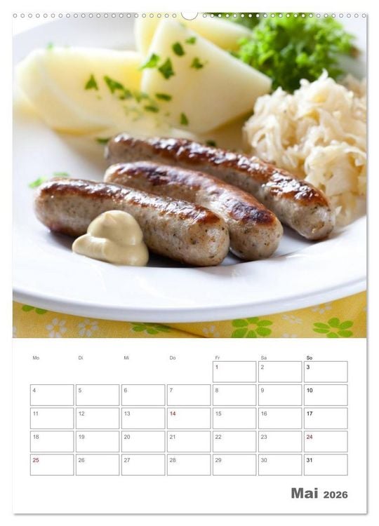 Produktbild: Herzhaft - S&uuml;&szlig; / Mein K&uuml;chenplaner (hochwertiger Premium Wandkalender 2026 DIN A2 hoch), Kunstdruck in Hochglanz