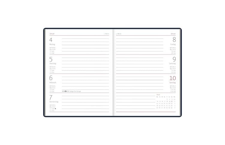 Produktbild: Taschenkalender blau 1W/2S 2027